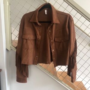 Adorable never worn women’s fringe jacket